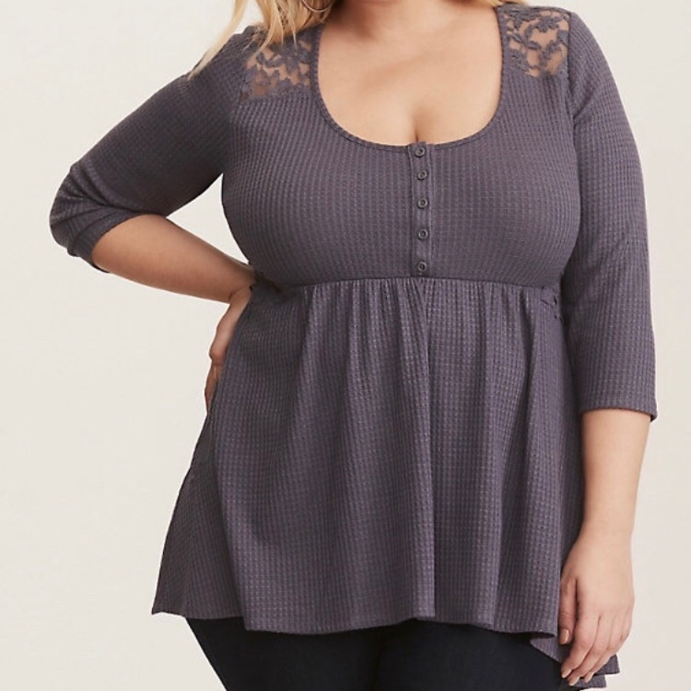 Torrid waffle knit top
